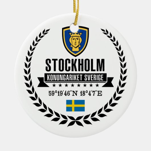 Stockholm Keramik Ornament (Vorne)