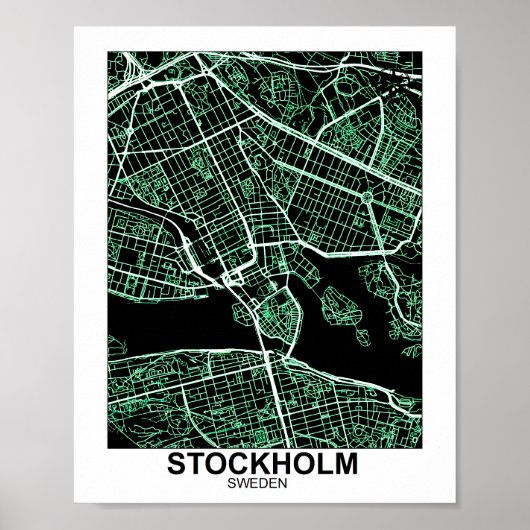 Stockholm Map Poster (Vorne)