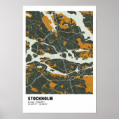 Stockholm Map Poster - Schweden Grüne Karte (Vorne)