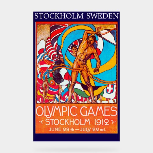 "Stockholm Olympics' 1912" Acrylic Sign Acrylschild (Vorderseite)