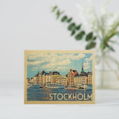 Stockholm Postcard Schweden Vintage Travel Postkarte (Stehend Vorderseite)