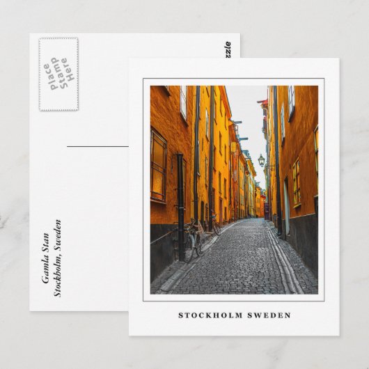 Stockholm Postkarte (Vorne/Hinten)