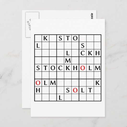 STOCKHOLM POSTKARTE (Vorne/Hinten)