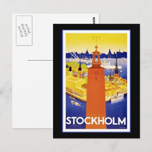 Stockholm Postkarte (Vorne/Hinten)