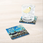 Stockholm Rechteckiger Pappuntersetzer (Vor Ort)