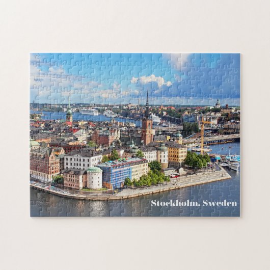 Stockholm, Schweden Alte historische Gebäude Puzzle (Horizontal)