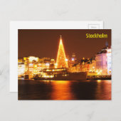 Stockholm, Schweden am Weihnachten nachts (Vorne/Hinten)