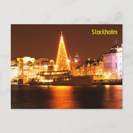 Stockholm, Schweden am Weihnachten nachts (Vorderseite)