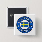 Stockholm Schweden Button (Vorne & Hinten)