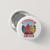 Stockholm Schweden Button (Vorne & Hinten)