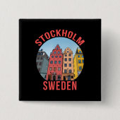 Stockholm Schweden Button (Vorderseite)