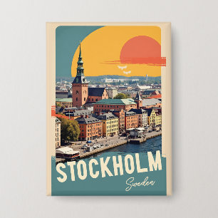 Stockholm Schweden Button