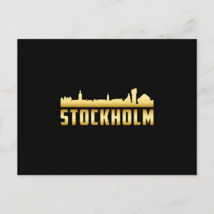 Stockholm Schweden City Skyline Cityscape Funny Gi Postkarte
