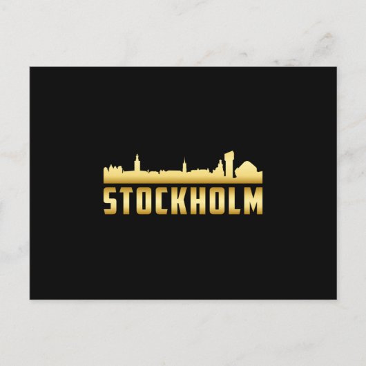 Stockholm Schweden City Skyline Cityscape Funny Gi Postkarte (Vorderseite)