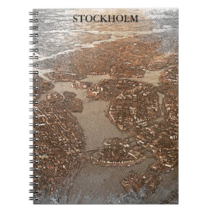 Stockholm Schweden City View Sky Notizblock