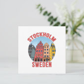 Stockholm Schweden Dankeskarte (Stehend Vorderseite)