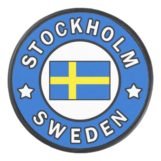 Stockholm Schweden Eishockey Puck (Vorderseite)