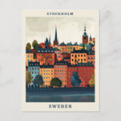 Stockholm Schweden Elegante Art Vintage Postkarte (Vorderseite)