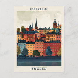 Stockholm Schweden Elegante Art Vintage Postkarte
