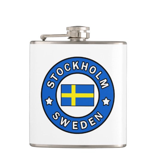 Stockholm Schweden Flachmann (Vorderseite)