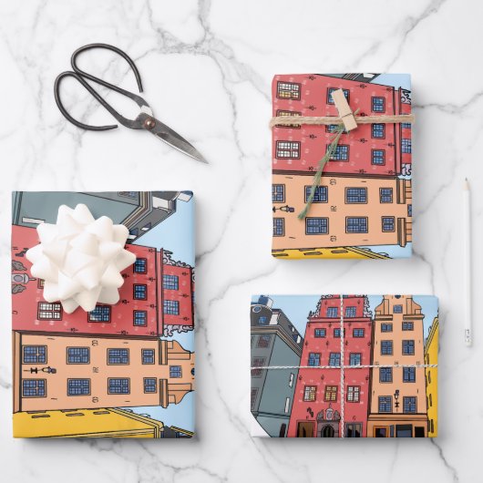 Stockholm Schweden Geschenkpapier Set (Vorderseite)