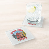 Stockholm Schweden Glasuntersetzer (Schrägansicht)