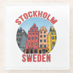 Stockholm Schweden Glasuntersetzer