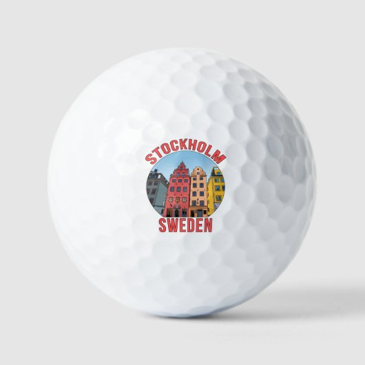 Stockholm Schweden Golfball (Vorderseite)