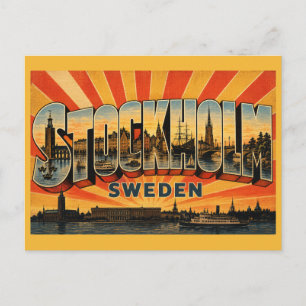 Stockholm Schweden Hauptstadt Schären Postkarte