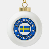 Stockholm Schweden Keramik Kugel-Ornament (Vorderseite)