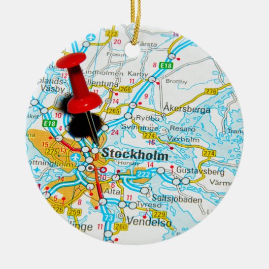 Stockholm, Schweden Keramik Ornament (Vorne)