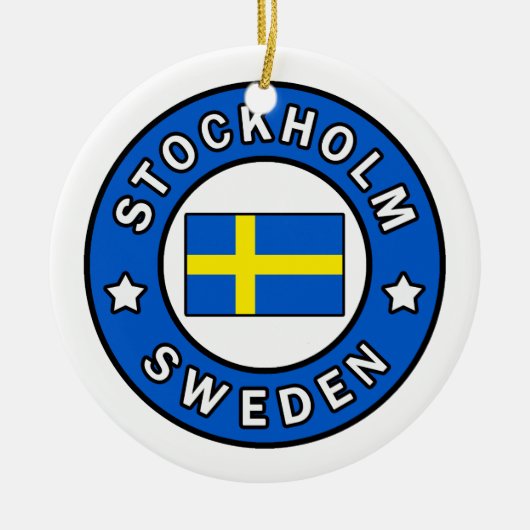 Stockholm Schweden Keramikornament (Vorne)