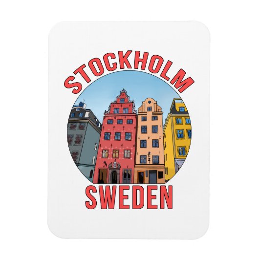 Stockholm Schweden Magnet (Vertikal)