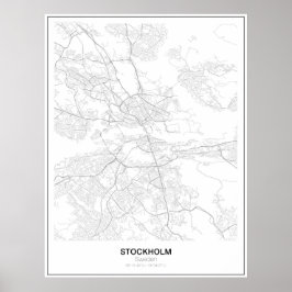 Stockholm, Schweden, Minimalistisches Kartenposter Poster