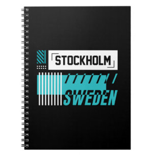 Stockholm Schweden Moderne urbane Typografie-Desig Notizblock