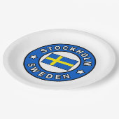 Stockholm Schweden Pappteller (Schrägansicht)