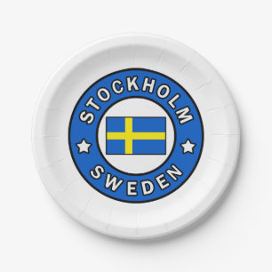 Stockholm Schweden Pappteller