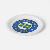 Stockholm Schweden Pappteller (Schrägansicht)