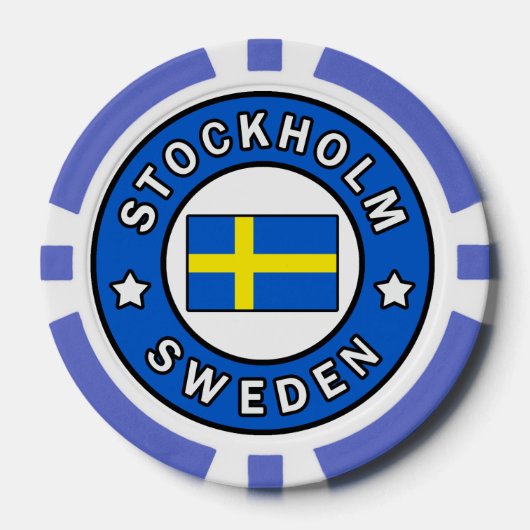 Stockholm Schweden Pokerchips (Vorderseite)