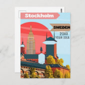 Stockholm Schweden Postcard Art, Stockholm Postcar Postkarte (Vorne/Hinten)
