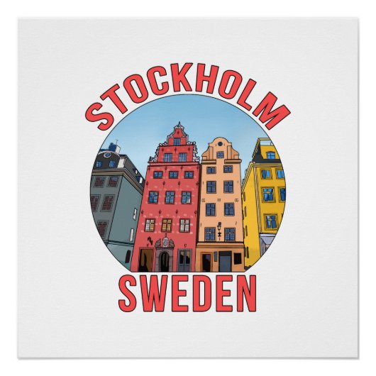 Stockholm Schweden Poster (Vorderseite)