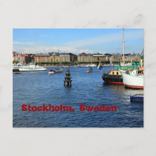 Stockholm, Schweden Postkarte (Vorderseite)