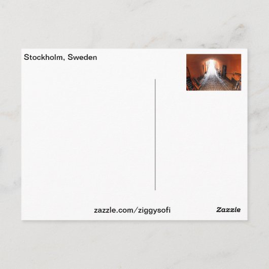 Stockholm, Schweden Postkarte (Rückseite)