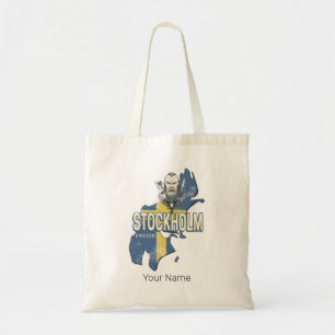 Stockholm Schweden Provinz Karte Vintag Souvenir Tragetasche