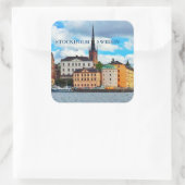Stockholm, Schweden Quadratischer Aufkleber (Tasche)
