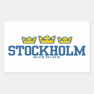 Stockholm Schweden Rechteckiger Aufkleber