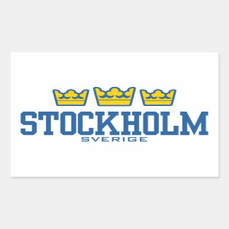 Stockholm Schweden Rechteckiger Aufkleber