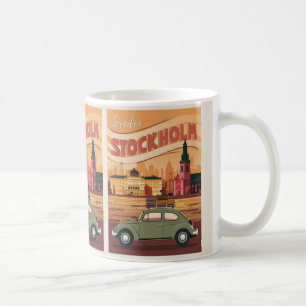 Stockholm Schweden Reise Vintage Geschenke und Sou Kaffeetasse