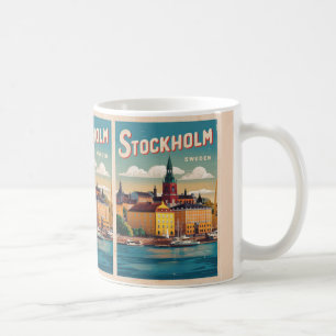Stockholm Schweden Reise Vintage Wasserseite Gesch Kaffeetasse