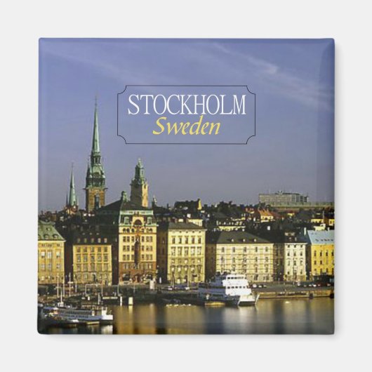 Stockholm Schweden Reisen Foto Kühlschrankmagnet (Vorne)